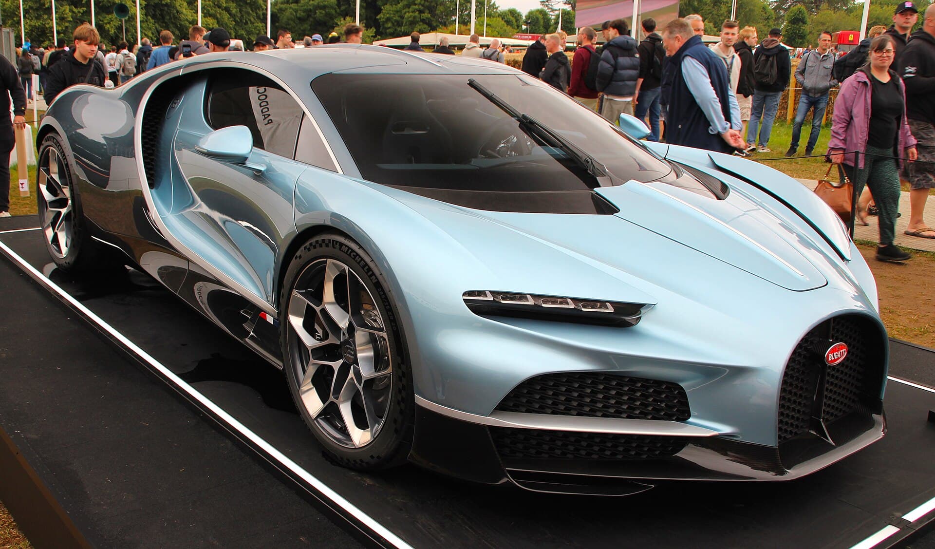 A Bugatti hypercar in the Meridian atelier